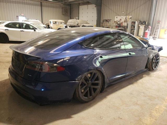 5YJSA1E67MF431452 - 2021 TESLA MODEL S BLUE photo 3