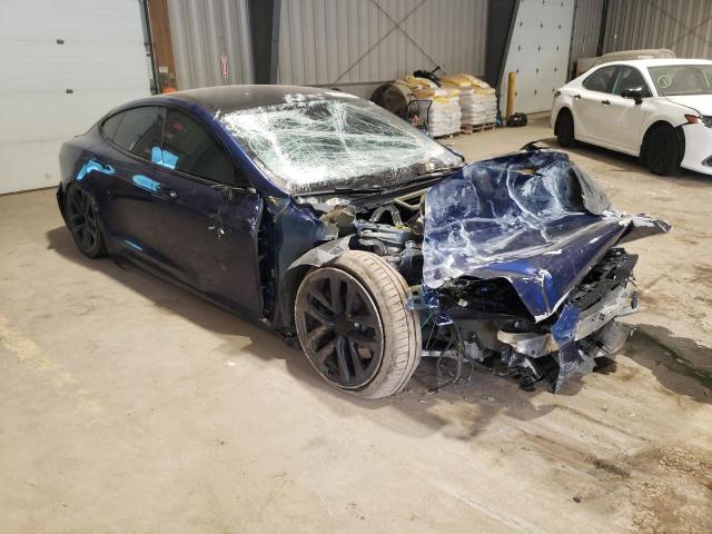 5YJSA1E67MF431452 - 2021 TESLA MODEL S Կապույտ լուսանկար 4