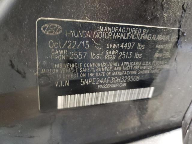 5NPE24AF3GH329508 - 2016 HYUNDAI SONATA SE GRAY photo 12