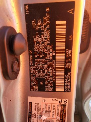 JTEZU14R070088936 - 2007 TOYOTA 4RUNNER SR5 SILVER photo 13