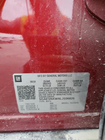 5GAEVAKWXLJ106826 - 2020 BUICK ENCLAVE ESSENCE 红色 照片 13