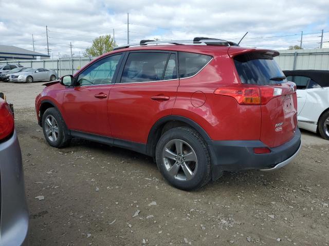 JTMRFREV7FD152194 - 2015 TOYOTA RAV4 XLE RED photo 2