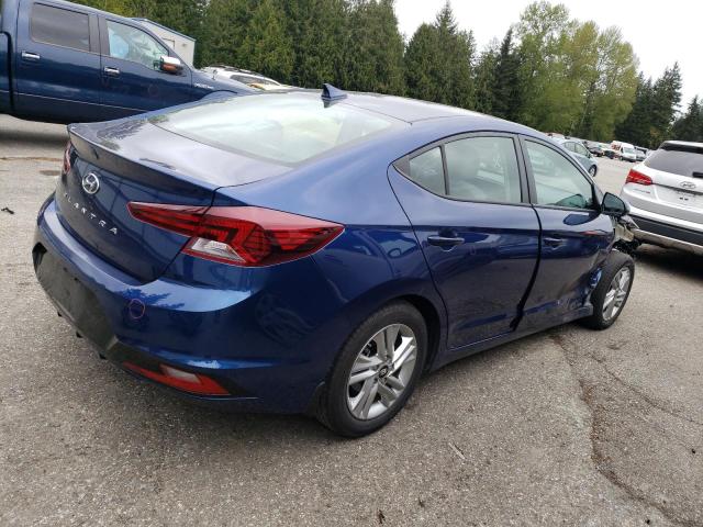 5NPD84LF6LH631134 - 2020 HYUNDAI ELANTRA SEL BLUE photo 3