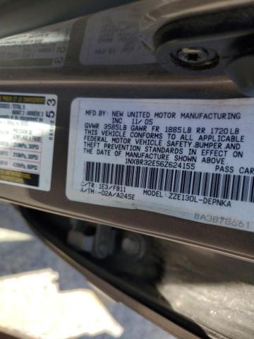 1NXBR32E56Z624155 - 2006 TOYOTA COROLLA CE GRAY photo 12