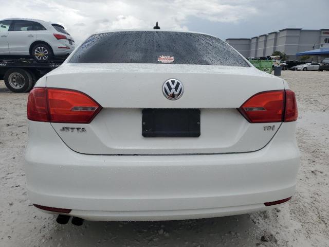 3VWLL7AJ2EM266867 - 2014 VOLKSWAGEN JETTA TDI WHITE photo 6