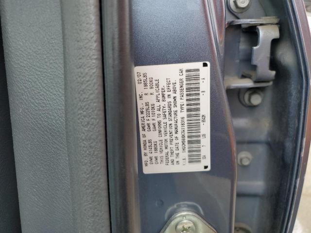 1HGCM568X7A118316 - 2007 HONDA ACCORD EX BLUE photo 13