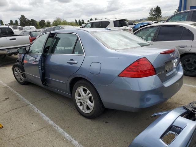 1HGCM568X7A118316 - 2007 HONDA ACCORD EX BLUE photo 2