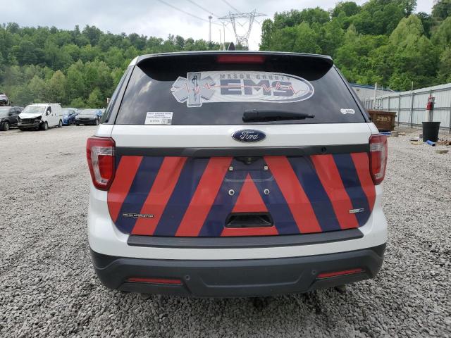 1FM5K8AR8JGA21873 - 2018 FORD EXPLORER POLICE INTERCEPTOR WHITE photo 6