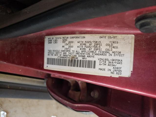 JT3HN86R0V0118246 - 1997 TOYOTA 4RUNNER SR5 BURGUNDY photo 12