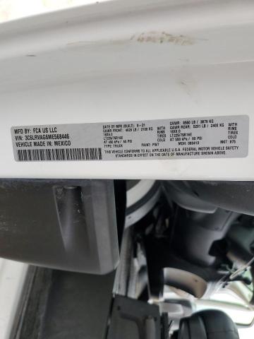 3C6LRVAG6ME568446 - 2021 RAM PROMASTER 1500 STANDARD WHITE photo 13