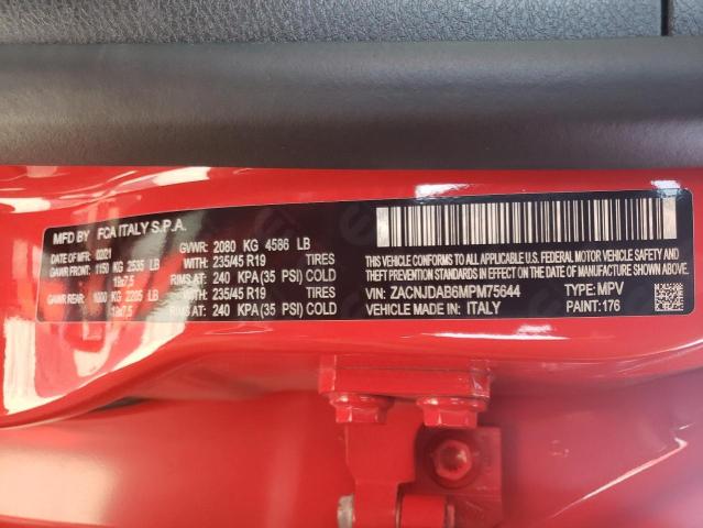 ZACNJDAB6MPM75644 - 2021 JEEP RENEGADE SPORT RED photo 13