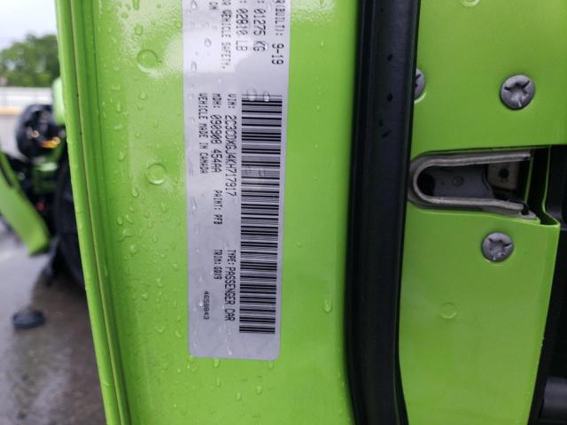 2C3CDXGJ4KH717917 - 2019 DODGE CHARGER SCAT PACK GREEN photo 12