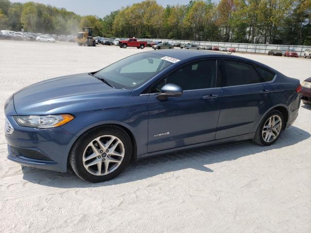 3FA6P0LU1JR200932 - 2018 FORD FUSION SE HYBRID BLUE photo 1