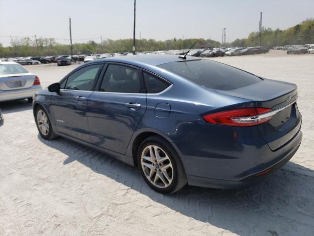 3FA6P0LU1JR200932 - 2018 FORD FUSION SE HYBRID BLUE photo 2