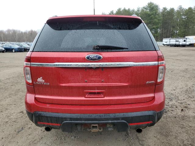 1FMHK8F85CGA97342 - 2012 FORD EXPLORER LIMITED RED photo 6