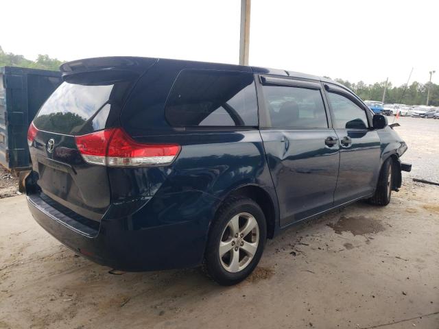 5TDKA3DC1BS003663 - 2011 TOYOTA SIENNA BASE BLUE photo 3