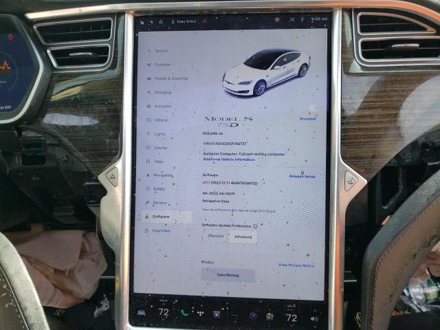 5YJSA1E20GF169727 - 2016 TESLA MODEL S Білий фото 9