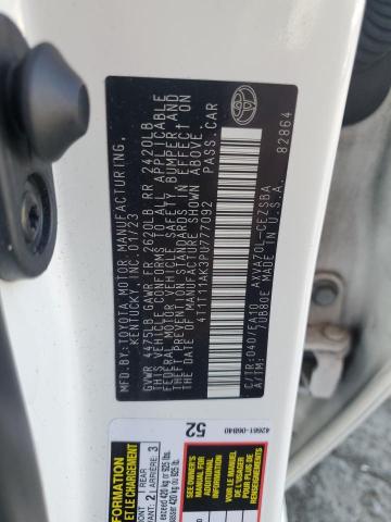 4T1T11AK3PU777092 - 2023 TOYOTA CAMRY SE NIGHT SHADE WHITE photo 12