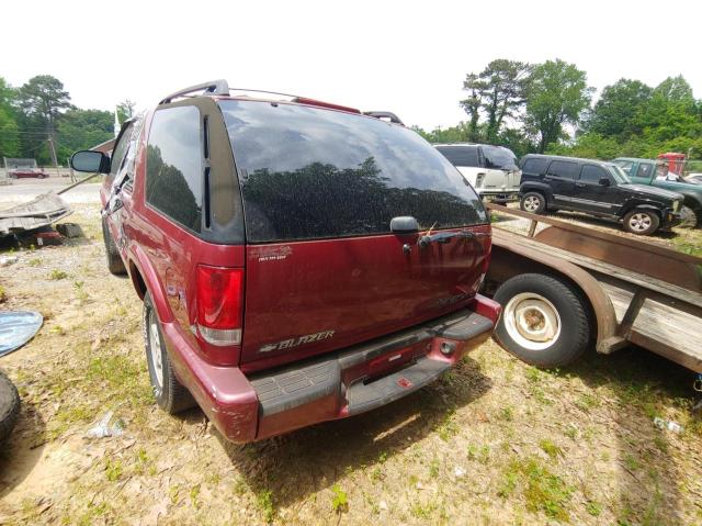 1GNCT18W0YK279301 - 2000 CHEVROLET BLAZER MAROON photo 3