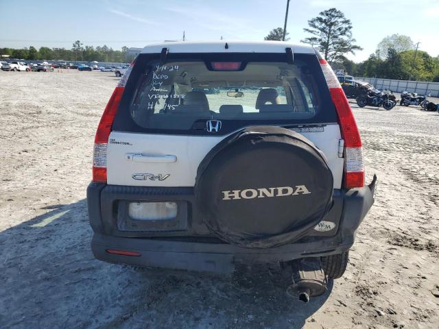 JHLRD68546C011558 - 2006 HONDA CR-V LX WHITE photo 6