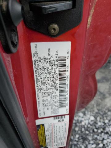 5TETU62N37Z423727 - 2007 TOYOTA TACOMA PRERUNNER ACCESS CAB RED photo 12