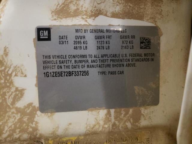 1G1ZE5E72BF337256 - 2011 CHEVROLET MALIBU LTZ WHITE photo 12