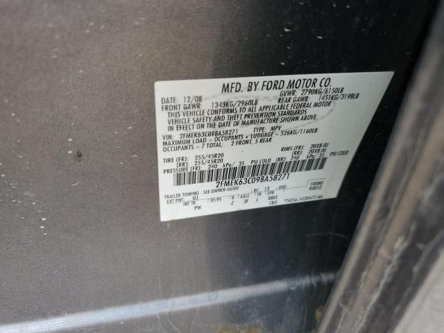 2FMEK63C09BA58271 - 2009 FORD FLEX LIMITED GRAY photo 13