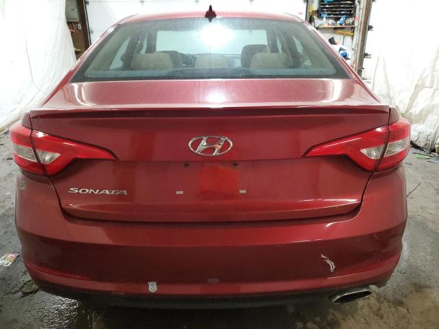 5NPE24AF6FH224623 - 2015 HYUNDAI SONATA SE RED photo 6