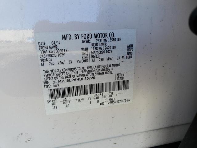 2LMPJ6LP6HBL35720 - 2017 LINCOLN MKX RESERVE Սպիտակ լուսանկար 12