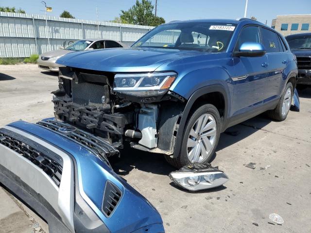 1V26C2CA0LC204168 - 2020 VOLKSWAGEN ATLAS CROS SE ლურჯი ფოტო 2