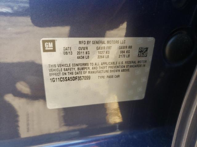 1G11C5SA5DF357099 - 2013 CHEVROLET MALIBU 1LT BLUE photo 13