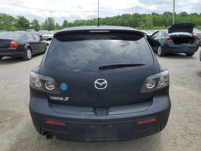 JM1BK343381808891 - 2008 MAZDA 3 HATCHBACK BLACK photo 6