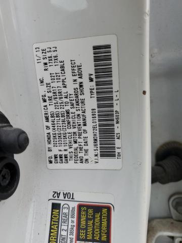 5J6RM3H72EL016909 - 2014 HONDA CR-V EXL WHITE photo 13