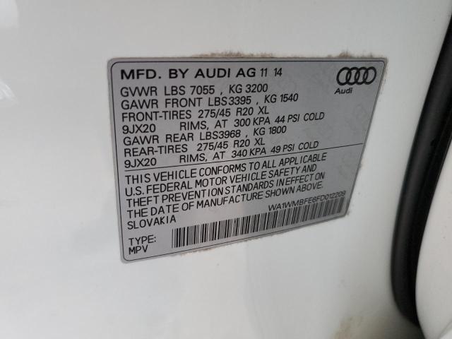 WA1WMBFE6FD012209 - 2015 AUDI Q7 TDI PRESTIGE WHITE photo 13