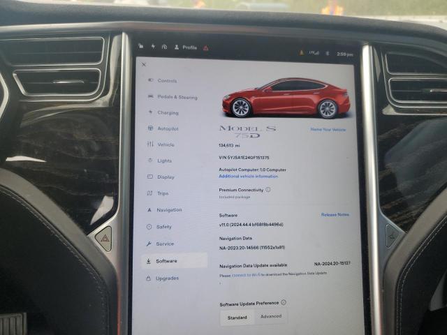 5YJSA1E24GF151375 - 2016 TESLA MODEL S 红色 照片 9