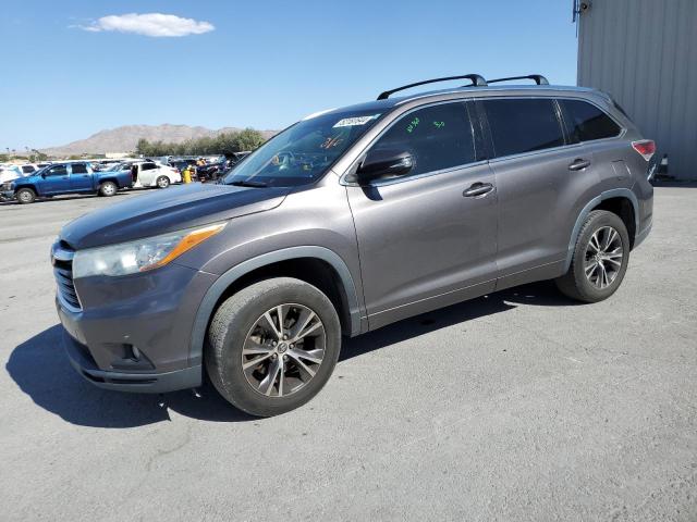 5TDKKRFH5GS502613 - 2016 TOYOTA HIGHLANDER XLE GRAY photo 1