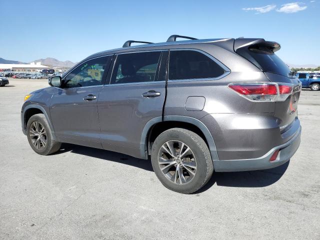 5TDKKRFH5GS502613 - 2016 TOYOTA HIGHLANDER XLE GRAY photo 2