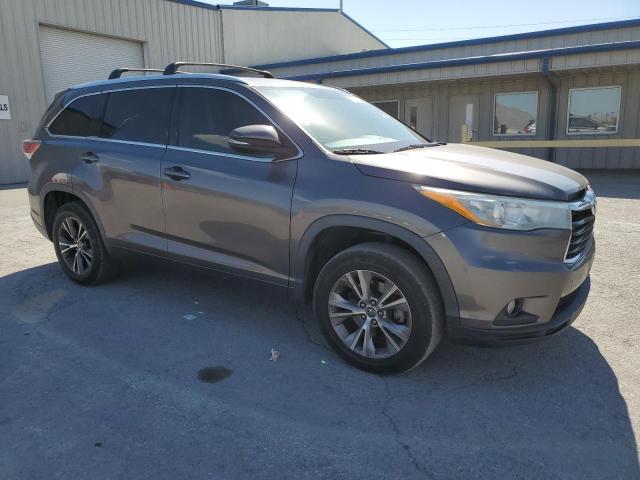 5TDKKRFH5GS502613 - 2016 TOYOTA HIGHLANDER XLE GRAY photo 4