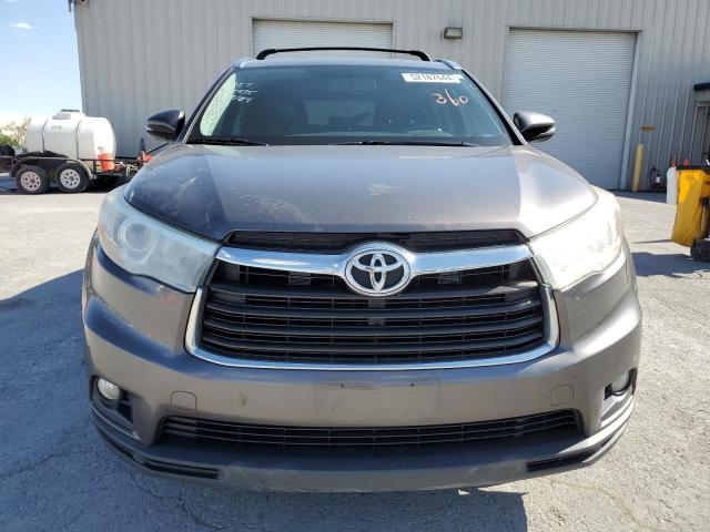 5TDKKRFH5GS502613 - 2016 TOYOTA HIGHLANDER XLE GRAY photo 5