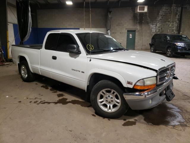 1B7GL42XX2S508393 - 2002 DODGE DAKOTA SLT WHITE photo 4