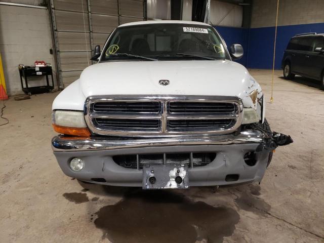 1B7GL42XX2S508393 - 2002 DODGE DAKOTA SLT WHITE photo 5