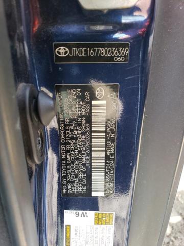 JTKDE167780236369 - 2008 TOYOTA SCION TC 蓝色 照片 12