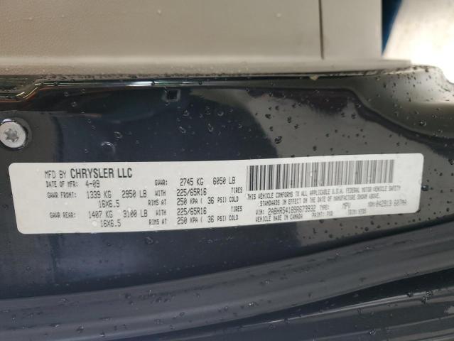 2A8HR54189R673932 - 2009 CHRYSLER TOWN & COU TOURING BLACK photo 13