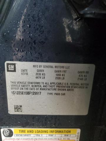 1G1ZE5E15BF129917 - 2011 CHEVROLET MALIBU LTZ 蓝色 照片 12