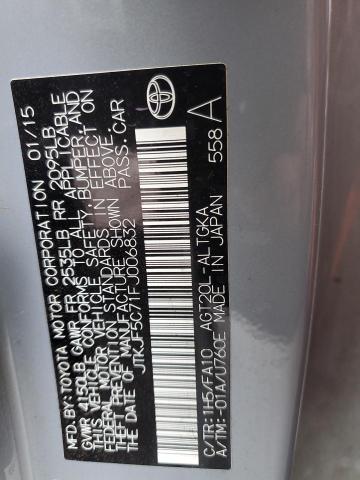 JTKJF5C71FJ006832 - 2015 TOYOTA SCION TC 银色 照片 12