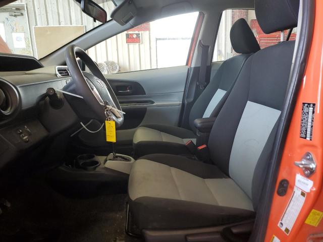 JTDKDTB32C1029942 - 2012 TOYOTA PRIUS C ORANGE photo 7