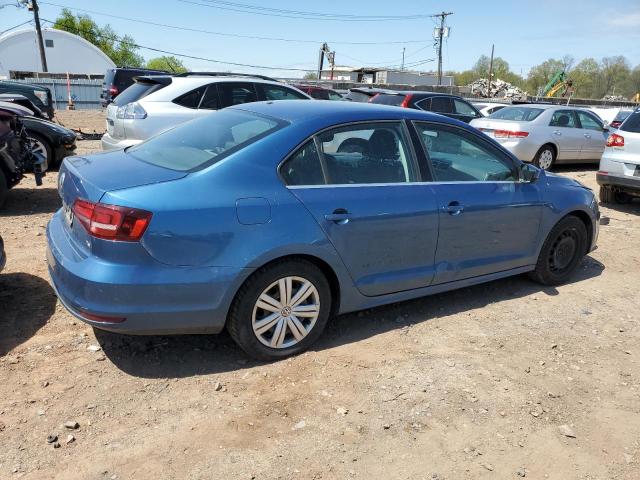 3VW2B7AJ0HM404005 - 2017 VOLKSWAGEN JETTA S BLUE photo 3