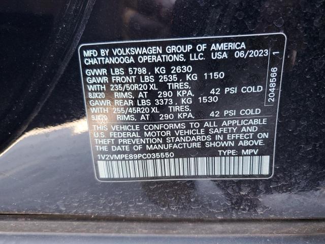 1V2VMPE89PC035550 - 2023 VOLKSWAGEN ID.4 PRO S შავი ფოტო 12