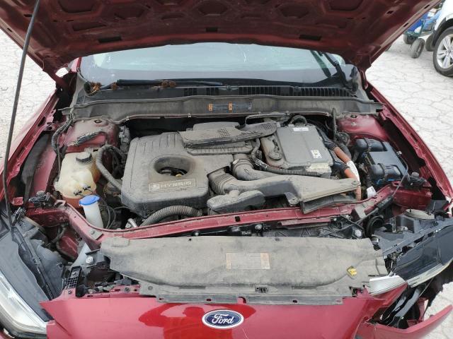 3FA6P0LU5KR225723 - 2019 FORD FUSION SE BURGUNDY photo 11