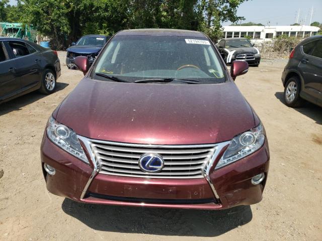 JTJZB1BA9D2006982 - 2013 LEXUS RX 450 RED photo 5